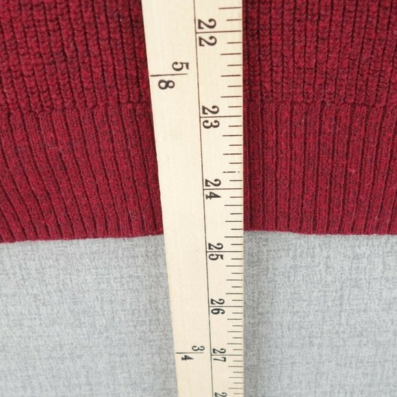 American Eagle Sweater Womens Small Red Long Sleeve Crew Neck Pullover Knit - Picture 7 of 9